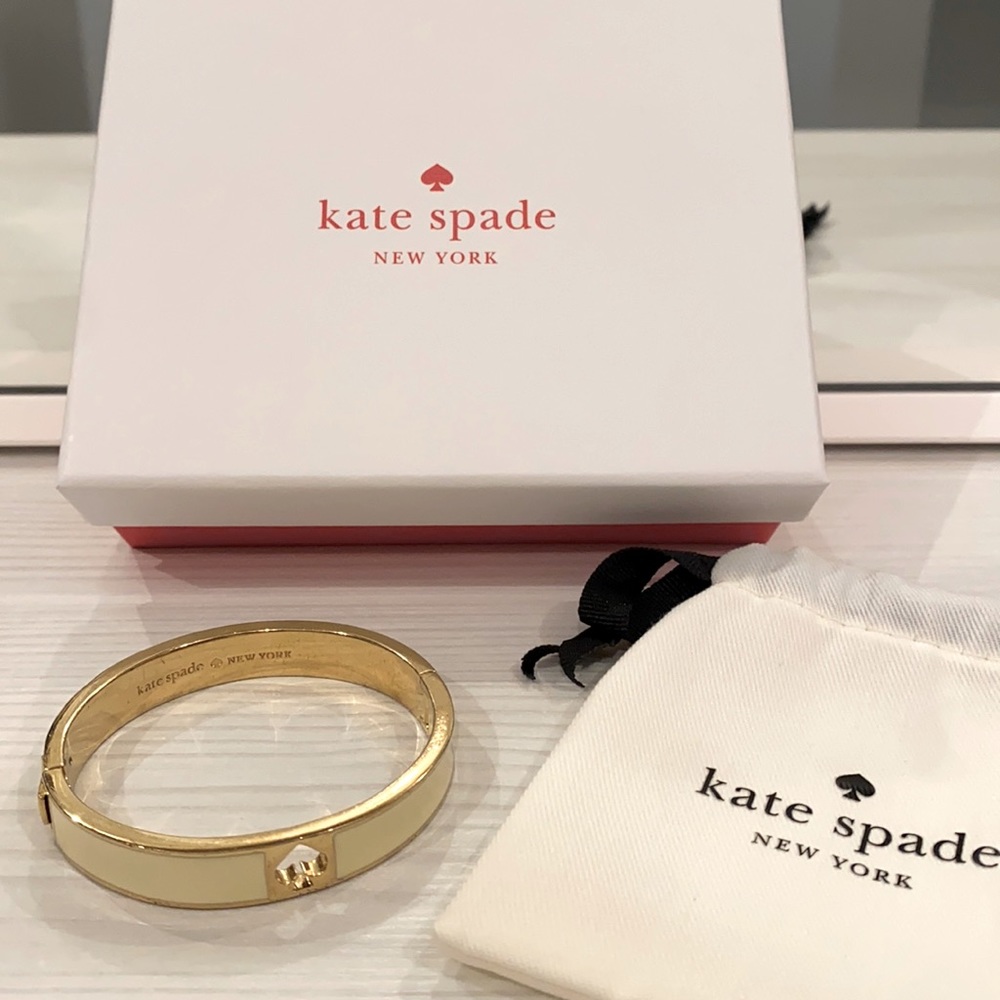 Kate Spade Bangle Gold + Cream